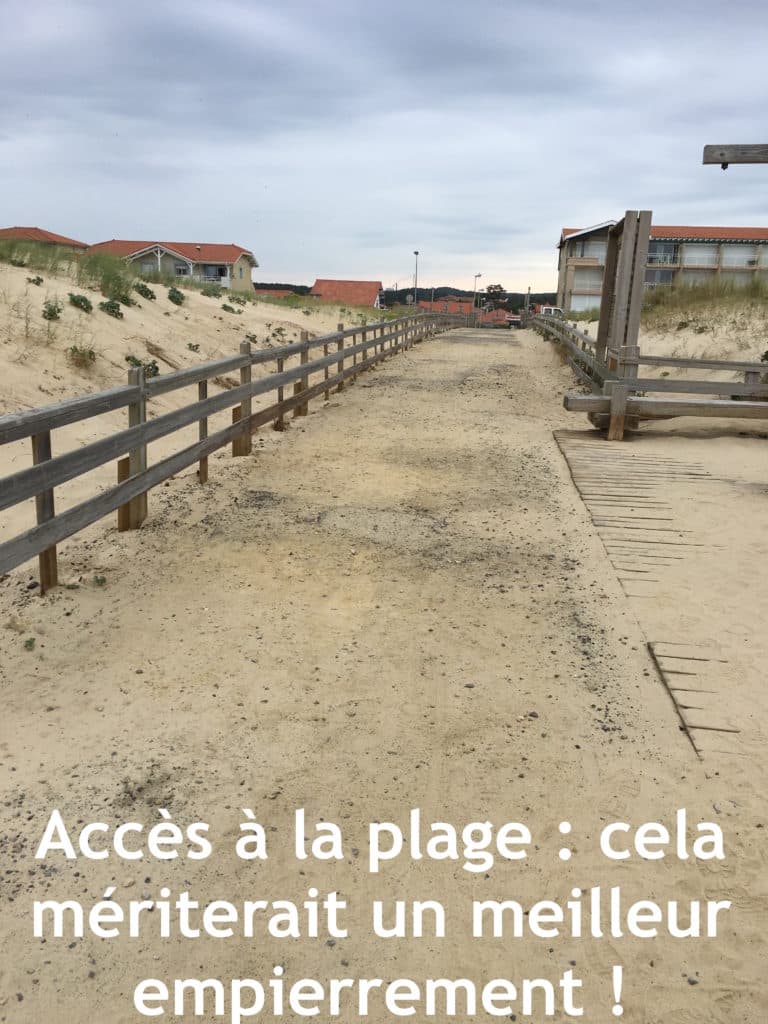 Accès à la plage Sud (Conflit lié au codage Unicode)